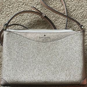 BRAND NEW Kate Spade crossbody, rose gold glitter